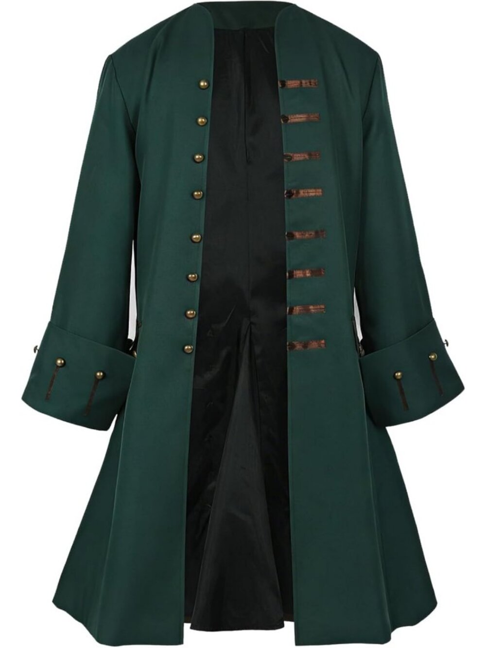 Men's Vintage Pirate Coat Jacket - Medieval Steampunk Frock Tailcoat for